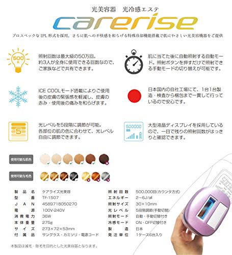 Amazon.co.jp: carerise ケアライズ光美容 TF-1507 : ホーム＆キッチン